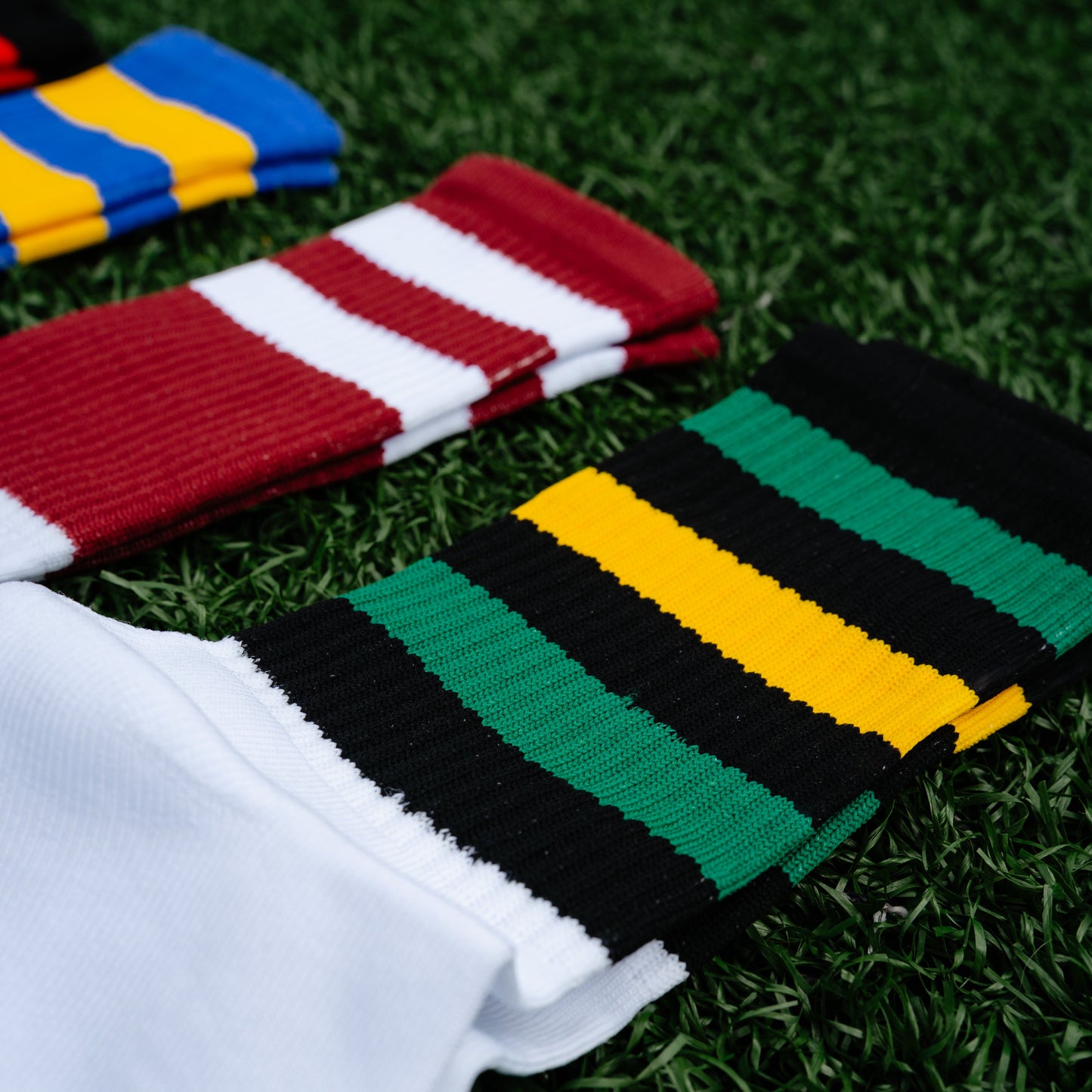 Black & Green & Amber Crew Socks