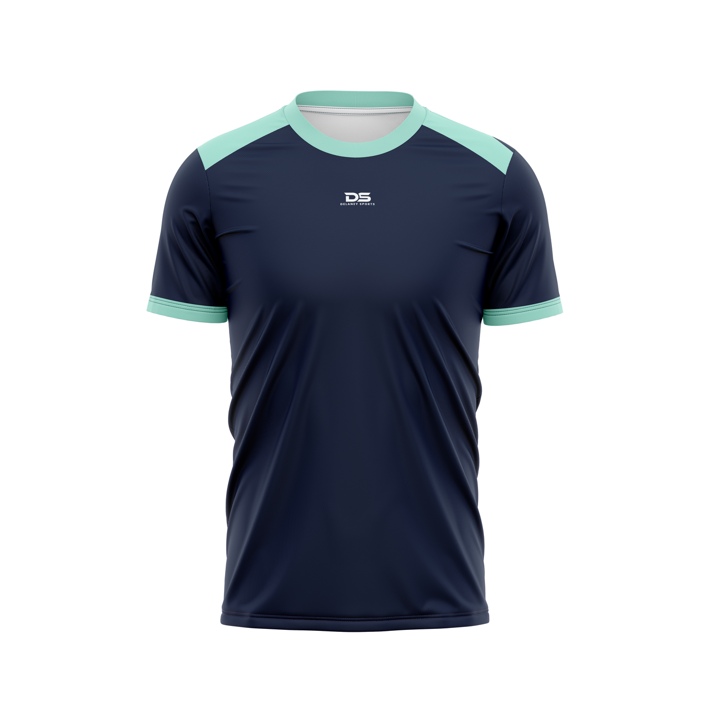 Navy and Mint Green Short Sleeve Training Jersey