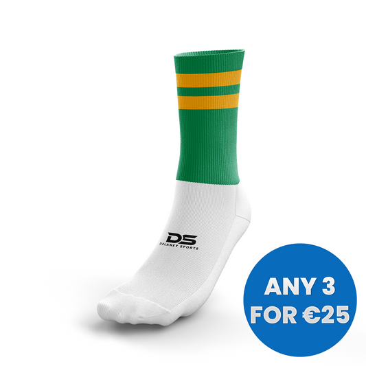Green & Amber Crew Socks